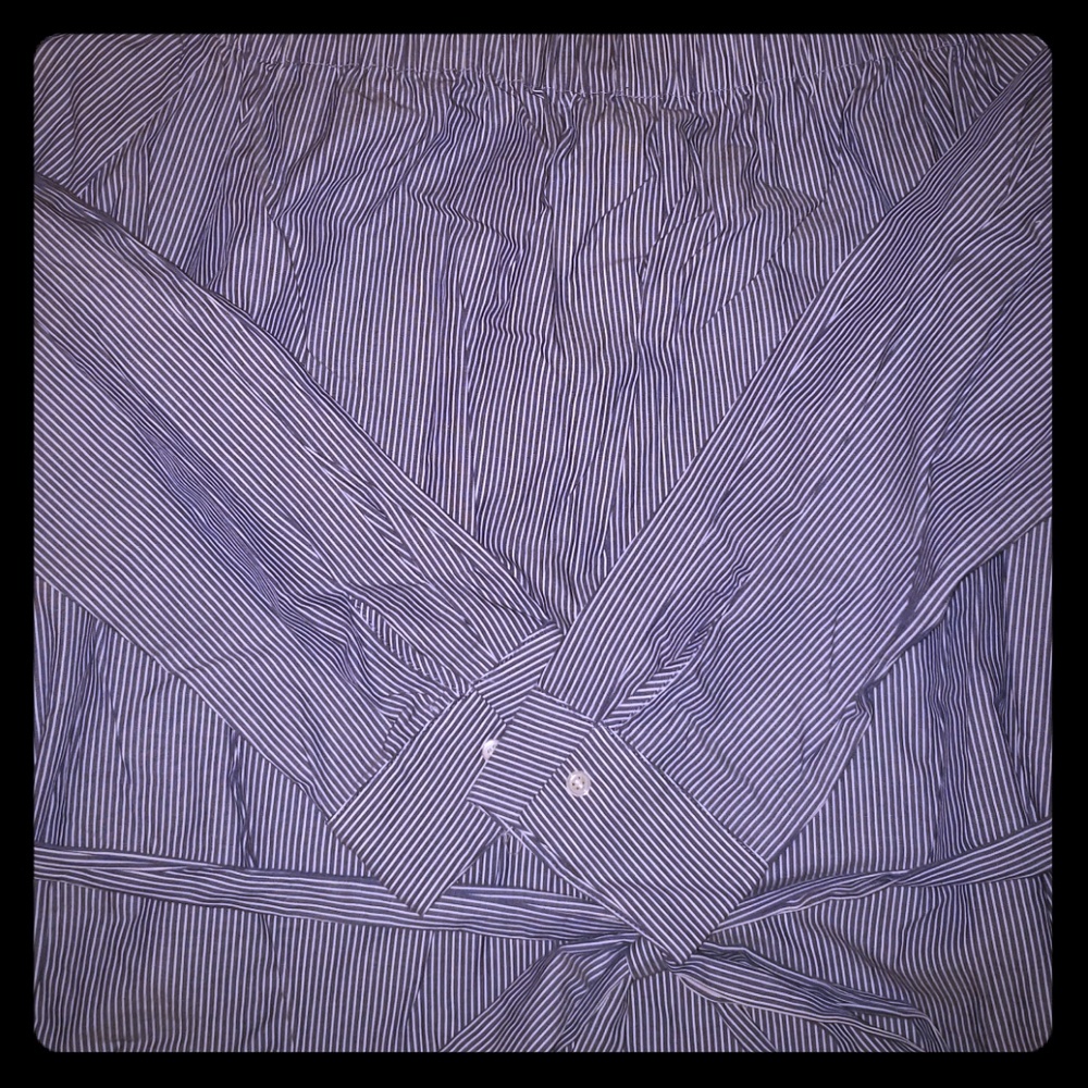 Off shoulder shirt dress